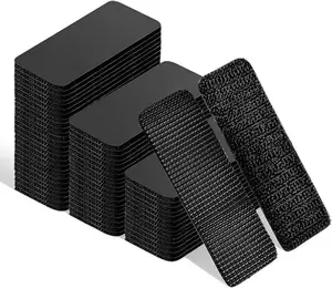 48 PCS Heavy Duty Double Sided Hook and Loop Strips, Reusable Adhesive Mounting Tape for Wall Hanging, Picture Frames, Cable Management, DIY Home Decor, Tools & Gadgets Organization