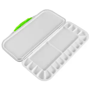 Premium Plastic Painting Color Box Sturdy Wear-resistant Portable Pigment Mixing Case Lightweight Design for Outdoor Sketching