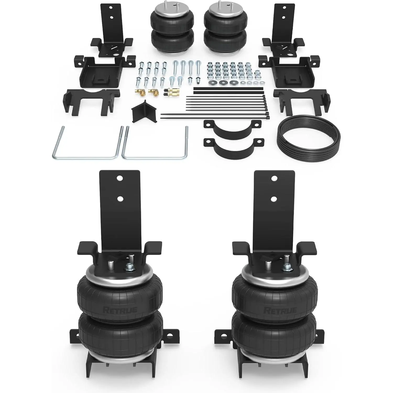 RETRUE Rear Air Bag Suspension Kit for 2000-2006 Ford Excursion 4WD Vehicle, 5,000 lbs Load Leveling Towing Equipment, Firestone 2251 Ride Rite Airbags Replacement, Auto Parts That Improves Stability & Increases Spring Rate, Car Accessories, Reduces Shock
