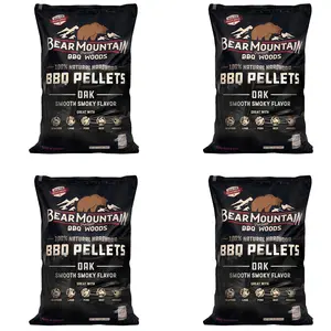 Bear Mountain BBQ All Natural Hardwood Oak BBQ Smoker Pellets, 20 lbs (4 Pack)
