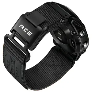 Garmin Instinct Watch Band - 22mm compatible with woven strap - Quick-install soft strap with magnetic hook-style clasp, suitable for Fenix 8 E, 47mm/7 6 Pro, 5 Plus, Instinct 2 3 E 45mm, Forerunner 965/955/945, Approach S70/S62/S60/Epix Pro
