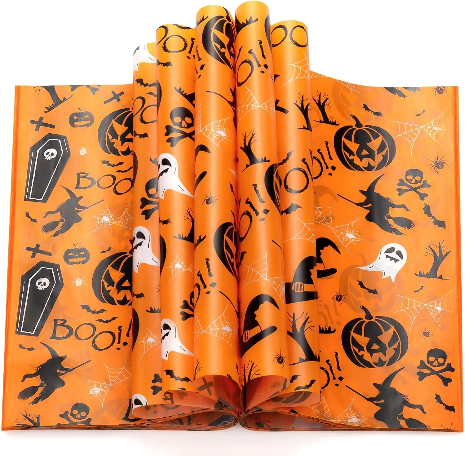 100 count Wax Paper for , Halloween Wax Paper Sheets Sandwich Wrap Paper Deli Wraps,  Oil-proof Picnic Basket Liners with Pumpkin Ghost Hat  for Kitchen