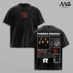 Vintage Fuerza Regida Graphic Washed T-Shirt V2, 2026 This Is Our Dream Tour Tatino Streetwear Fashion, Regional Mexicano Fanmade Shirt, Fuerza Regida Inspired, Menswear Top Y2K Mexico