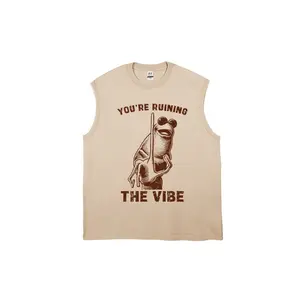 You Are Ruining The Vibe MEME Men's vintage washed pure cotton vest