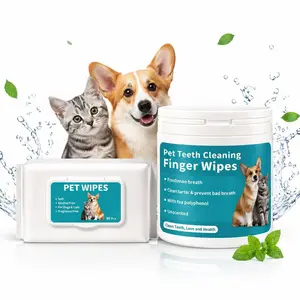 Complete Pet Care Bundle: Wipes & Teeth Cleaning Finger Wipes for Dogs and Cats outdoorfun