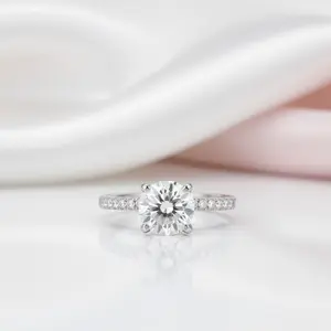 1.8Ct Round Cut Diamond Option Wedding Engagement Ring