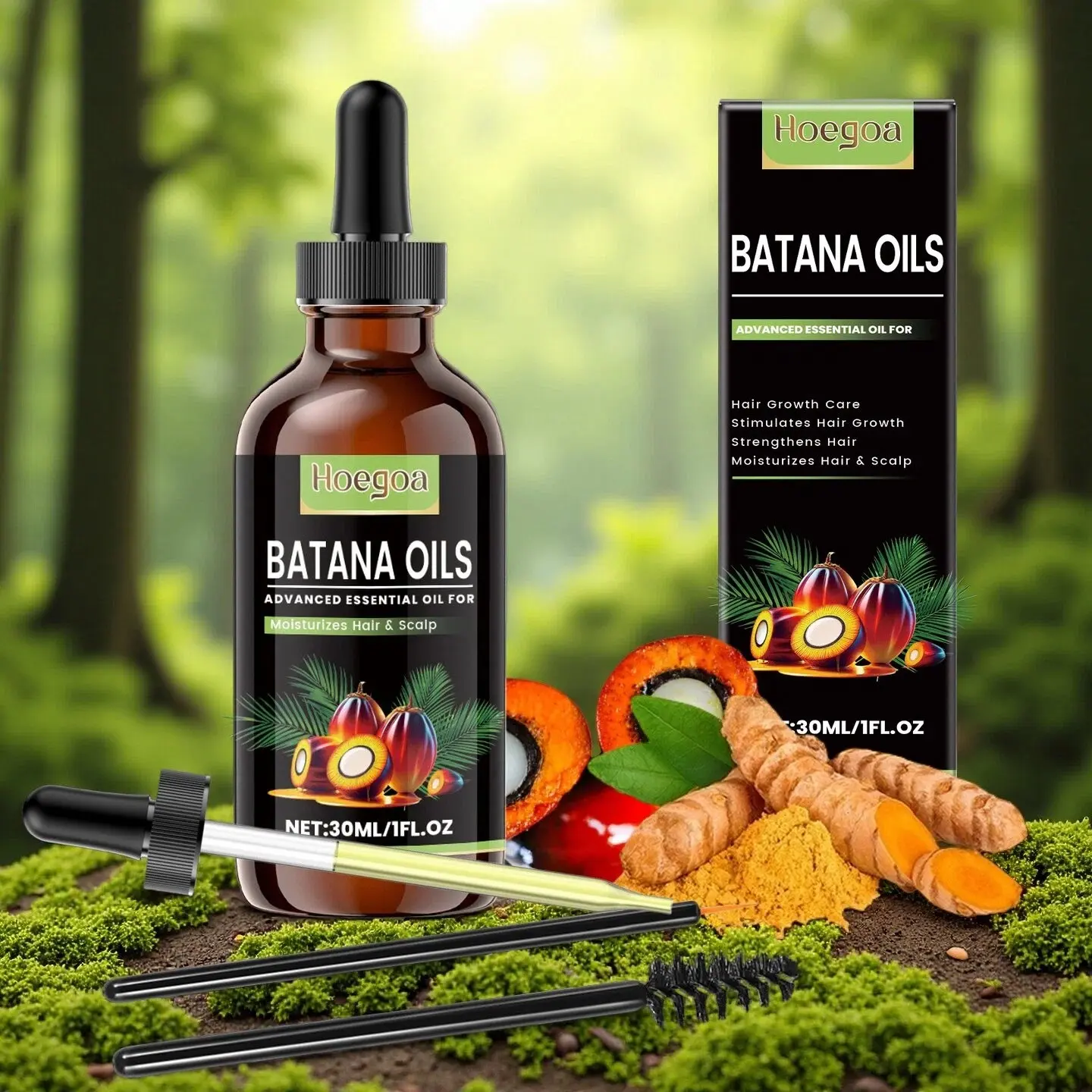 Batana Oil Hair Care Oil, Natural Hair Strengthening Oil, Scalp Growth Oil, Hair Growth Oils, Thicker Stronger Hair, Strengthens Hair, Hair Care & Styling Product for Men & Women Daily Use Haircare Product