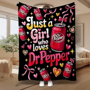 Flash Sale! Ultra-Soft Cozy Flannel Slogan Throw Blanket for Couch, Warm Heavyweight Bedspread, Aesthetic Home Decor Must-Have for Living Room, Perfect Holiday Gift for Him Her