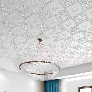 60pcs Self-Adhesive Ceiling and Wall Stickers, Waterproof Decorative Wallpaper, 13.78x13.78 Inches, Ideal for Living Rooms and Kitchens