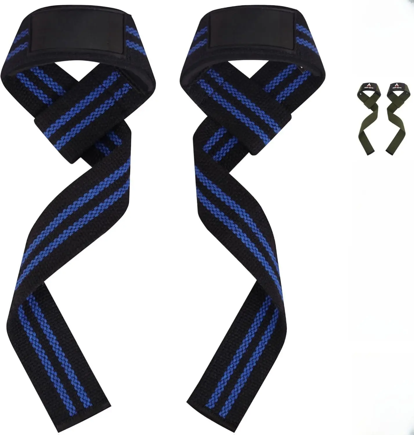 Premium Cotton Weightlifting Straps with 4mm Neoprene Padding for Men & Women - 24" Heavy Duty Gym Wrist Support for Powerlifting, Deadlifting, and Barbell Workouts