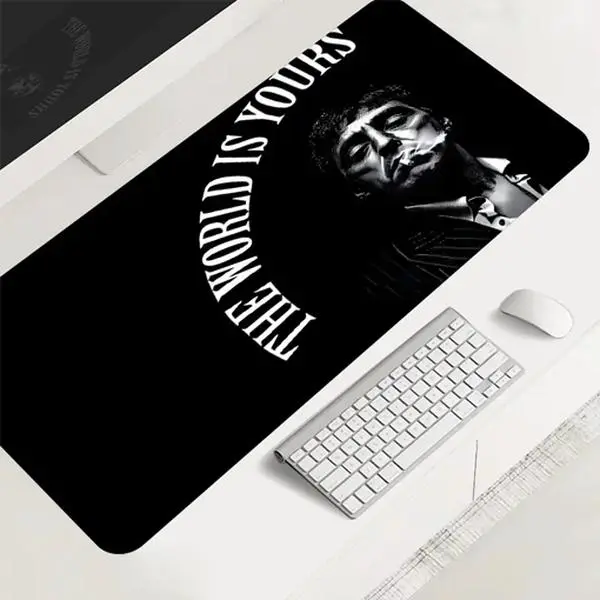 WexAnime Large Size Black and White Gaming Mouse Pad - Anti-Slip Edge, High Def Print, Desktop Pad for Gamers/Office Use, Non-Slip Rubber Base, Computer Laptop Accessory