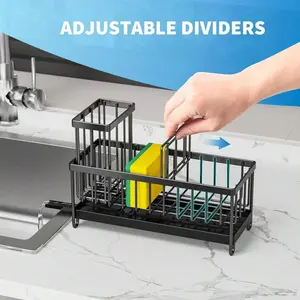 Rag Rack Kitchen Rack Sponge Drain Rack Sink Countertop Drain Blue Multifunctional Rag Storage Rack