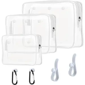 Clear Insert Bag Accessories for Beach Tote Bag, Clear Travel Storage Inner Pouch for , Toiletry & Makeup Brush Organizer Divider