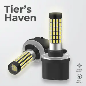 Tier's Haven AC9-36V 880 890 885 LED Fog Light Bulbs Super Bright 1500 Lumens 78-SMD 3014 Chips Lens Replace for DRL Fog Lights.(2-Pack)