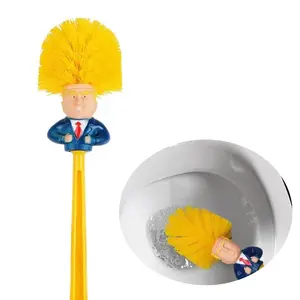 Durable Funny Prank Toilet Brush Cleaner, 1pc Thumb Up "Commander in Crap" Humorous Bathroom Scrubber for Toilet Cleaning
