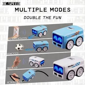 New Magic Mini RC Bus - 4 Fun Modes + Auto LED Light Changing, Remote Control Car/Kart for Boys & Girls, Boosts Reaction & Creativity, Ideal Kids Gift