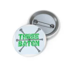 Three Baton Club Button