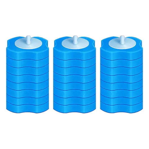 Disposable Toilet Brush Replacement Sponge Head, Toilet Brush Refills, 24pcs No Dead Corner Toilet Brush Head for Home Apartment College Dorm, Toilet Cleaning System, Bathroom Brush Cleaner, Home Cleaning Supplies