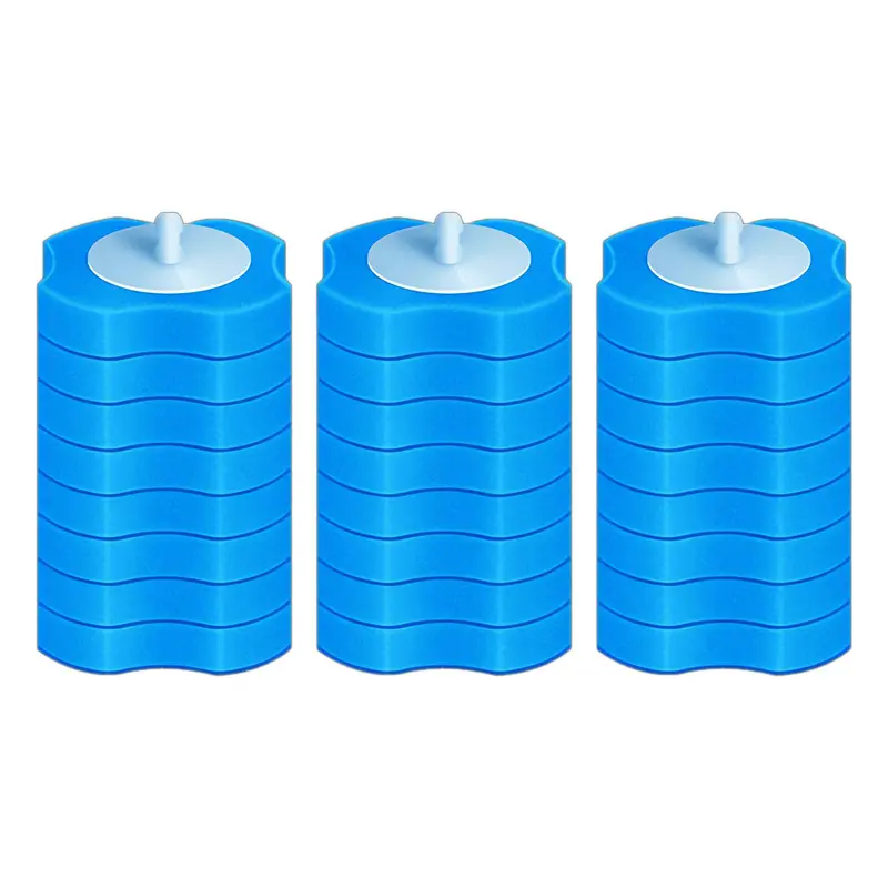 Disposable Toilet Brush Replacement Sponge Head, Toilet Brush Refills, 24pcs No Dead Corner Toilet Brush Head for Home Apartment College Dorm, Toilet Cleaning System, Bathroom Brush Cleaner, Home Cleaning Supplies