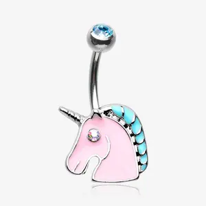 Stay Magical Unicorn Sparkle Belly Button Ring