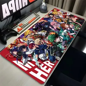 My Hero Academia Anime Mouse Pad, 80×30cm Soft Rubber Anti-slip Desk Mat, Lock Edge Large Keyboard Playmat, Computer Gaming & Office Desktop Accessories