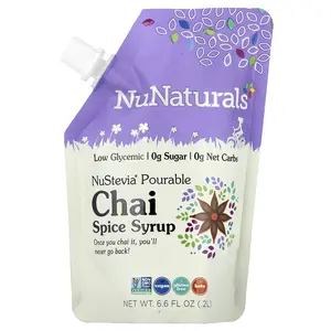 NuNaturals NuStevia® Pourable Chai Spice Syrup, 6.6 fl oz,  (0.2 l)