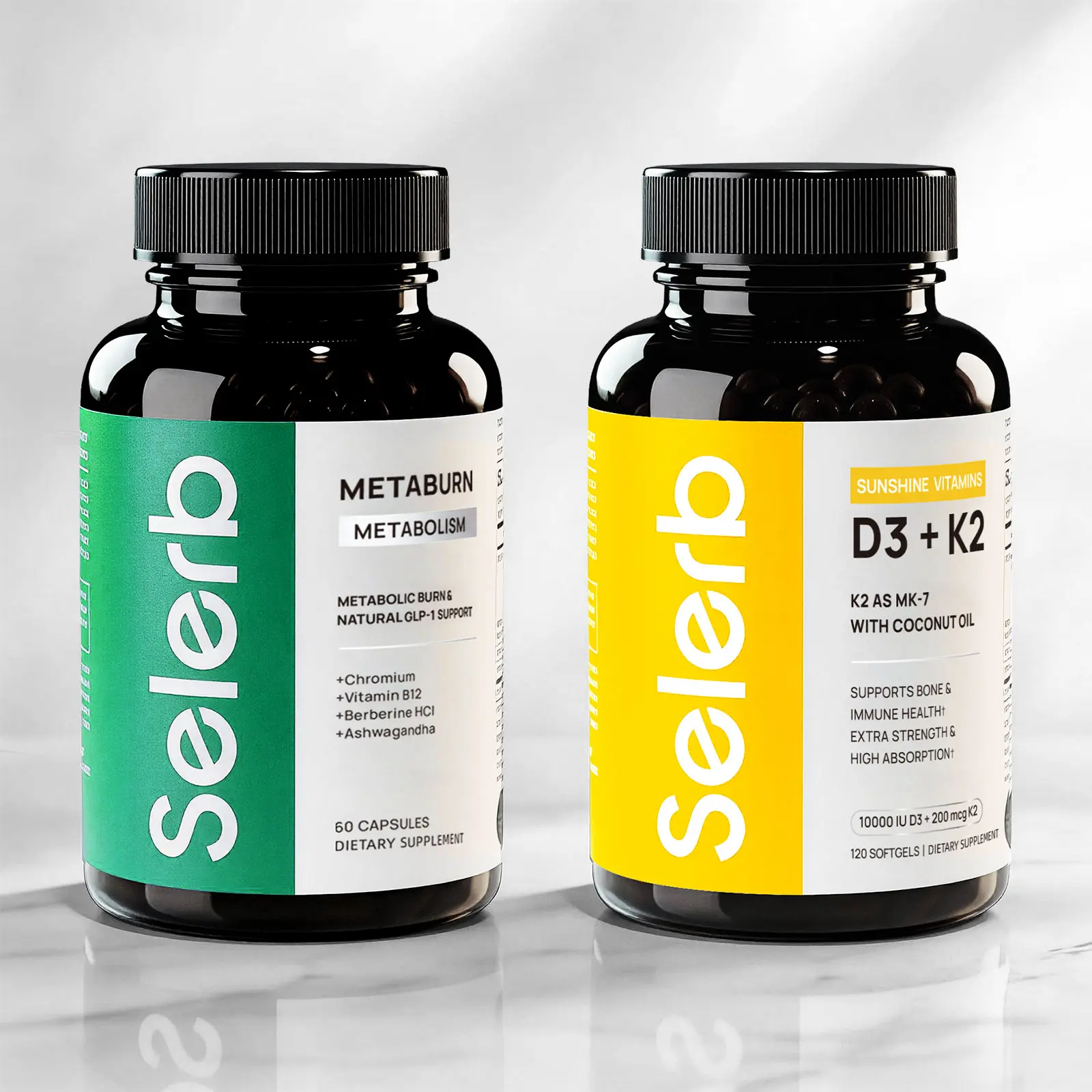 Selerb Metaburn for Daily Nutrient Support  With Chromium, Vitamin B12 &  Berberine HCI  60 Capsules High Potency Supplement Lean Muscle Booster  Healthy Gut Probiotics Digestive Wellness Bundle Digestive Detox - TikTok  Shop
