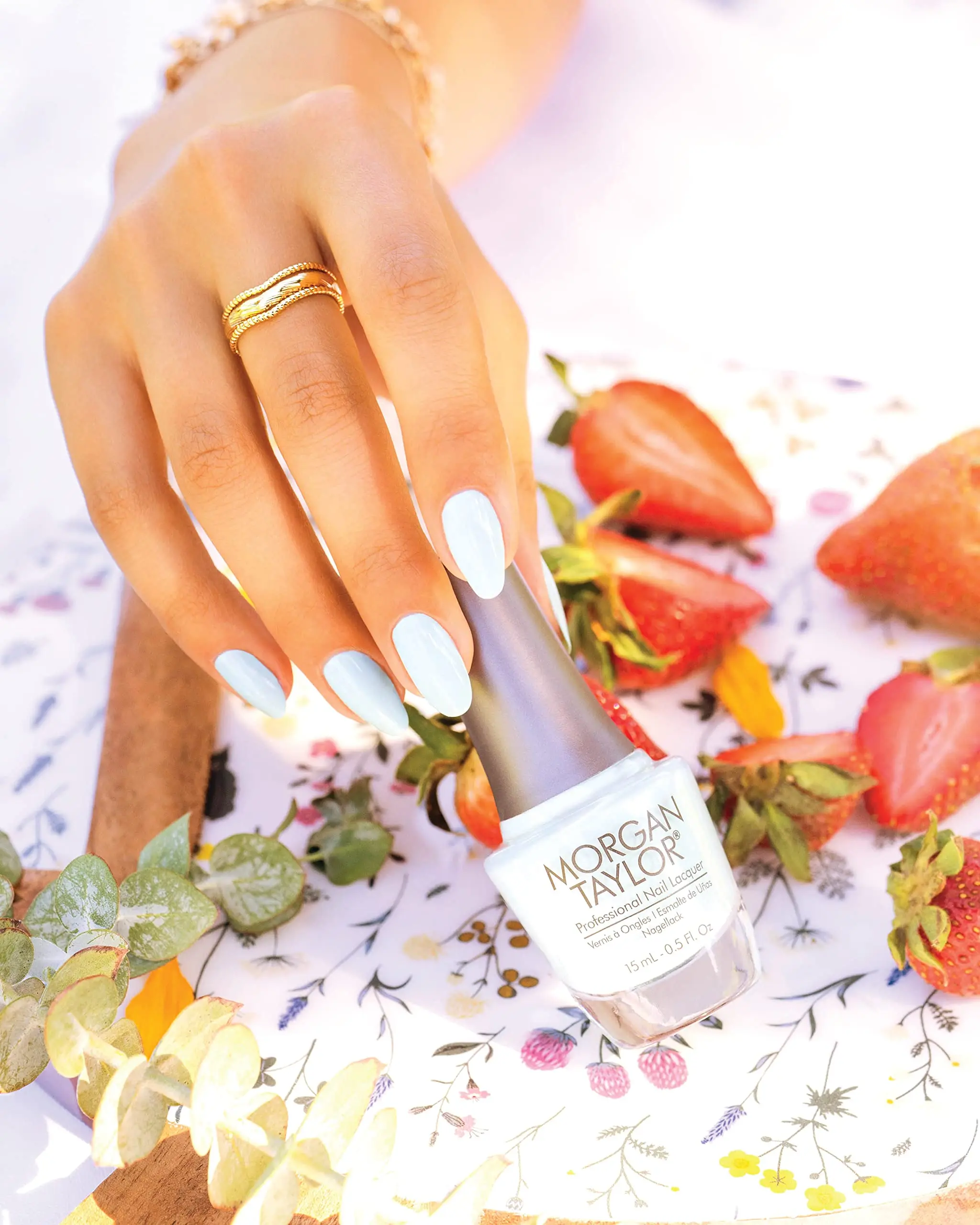 Morgan Taylor Not So Prince Charming - Blue Creme, Professional Lacquer, Vibrant, Chip-Resistant, Fast-Drying, Long-Lasting, High-Shine, Perfect for Manicures & Pedicure, 15mL.
