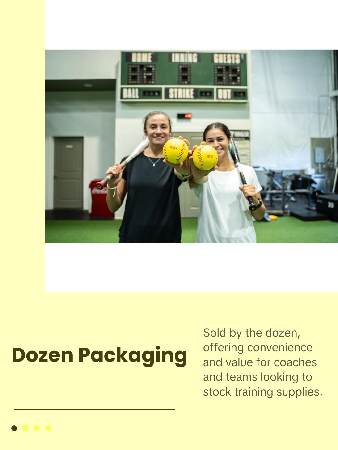 SOFTBALL FOAM (SUNKEN SEAMS) PITCHING MACHINE BALLS