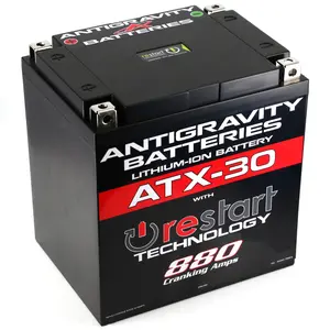 Antigravity ATX30-RS Lithium Motorcycle Battery 880CA 12V LiFePO4 with RE-START Jump-Starting Technology Ultra Lightweight Performance Upgrade