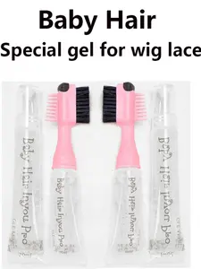 Edge Control Hair Gel Edge Brush Refillable Pocket Size Baby Hair Brush Kit Perfect Performance Long Lasting No White Residue Care