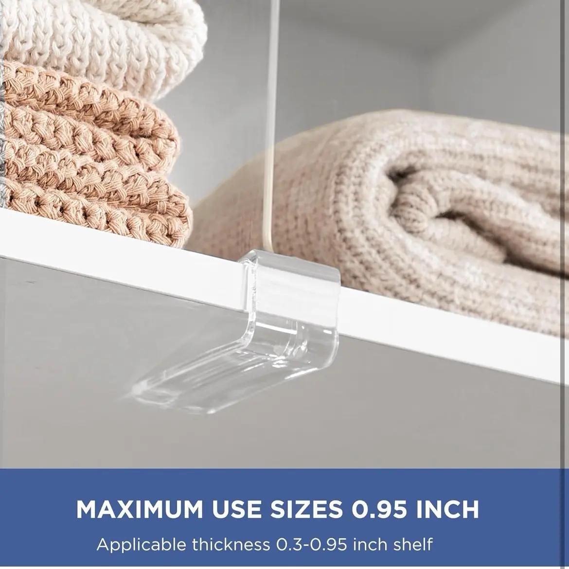 UFORU 6 Pack Closet Organizers and Storage, Clear Shelf Dividers, Vertical Purse Organizer for Closet Perfect for Sweater, Shirts, Handbags in Bedroom and Kitchen, Acrylic Bookshelf for Organization#SummerWins#DFYD