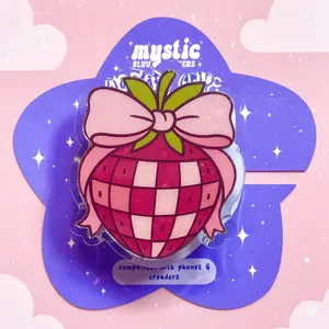 Strawberry MagSafe Kindle Grip Bookish Phone Accessory Gift For Her, Book Lovers Accessories