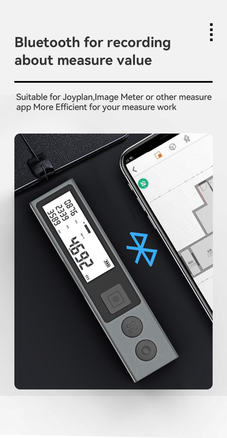 Christmas gifts Mileseey M120Pro Laser Measure, Laser Tape with 98ft Range, USB Charging, Supports m/in/ft Unit Switching, Pythagorean Mode, Measures Distance, Area, and Volume. Mini Portable Laser Measurement Tool.TikTokShopBlackFriday