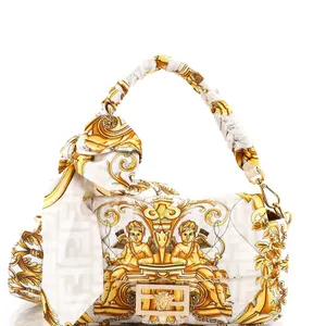 Pre-owned Silk Shoulder Bags Fendi x Versace Fendace Baguette NM Bag Quilted Printed Medium by Rebag