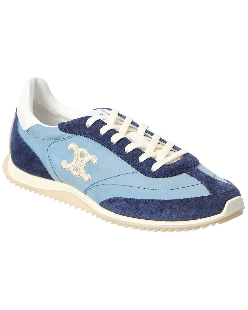 CELINE Troimphe Low Top Suede & Nylon Sneaker
