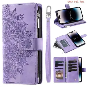 Zipper Wallet Case for MOTOROLA FOR MotoG36 G06 G86 G56 G73 G32 G05 G15 G62 G71 G POWER Leather Card Phone Bag