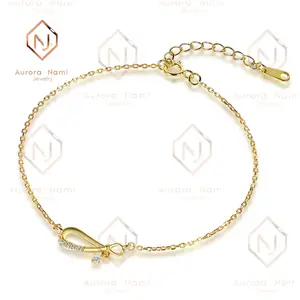 Christmas Bow Bracelet with Diamond