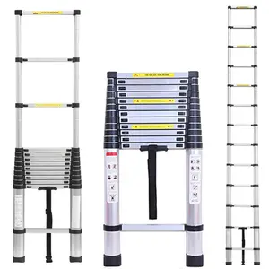 16.4ft Extension Ladder Aluminum Telescoping Step Ladder Adjustable Height, Folded 3.1ft, 330lbs Max Load Capacity, EN131, Portable Extendable Ladder for Home, Office, Outdoor