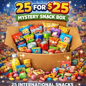 25 International Snack Variety Pack – Candy, Chips, Cookies, Gummies & Drinks Assorted