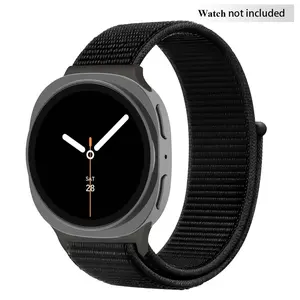 Nylon Loop Band for Samsung Galaxy Watch 8 Series 40mm 44mm and Classic 46mm, Soft Sport Strap for Men and Women Smart Watch Accessories