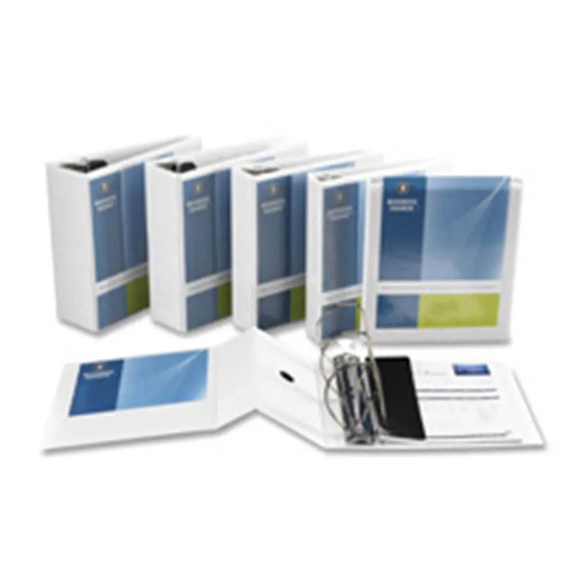 212 MAIN D-Ring Document Binder with Pockets, 3 in Capacity, White Binders for Office Stationery & Supplies