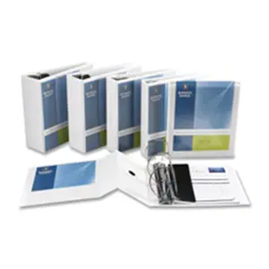 212 MAIN D-Ring Binder - Vinyl, 5in. Capacity, White, Pockets, Easy Labeling, Slant Rings