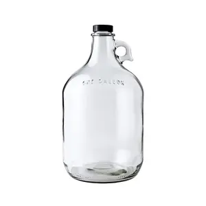 701sve5j2i glass water bottle includes 38 mm polyseal cap 1 gallon capacity clear