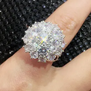 Multi-Stone Fireworks Sparkle Moissanite Cluster Dream Ring |   The Ultimate Statement Ring That Catches Every Eye |   A Statement Engagement Ring That Looks Like a Million Bucks |   Timeless Promise Ring for the Romantic Bride |   Shiny Round Cut Bridal
