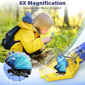 Insect Catcher Kit with 6x Magnifier, Stem Education Tool for Indoor and Outdoor, Christmas Birthday Gift for Adults, Boys, Girls