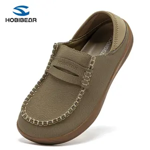 HOBIBEAR 9 Wide Women's Slip-On Loafer Shoe - Lightweight, Comfortable Flat-Bottomed Active Casual Trainers, Fashionable Flats Walking Shoes for All-Season Everyday Wear