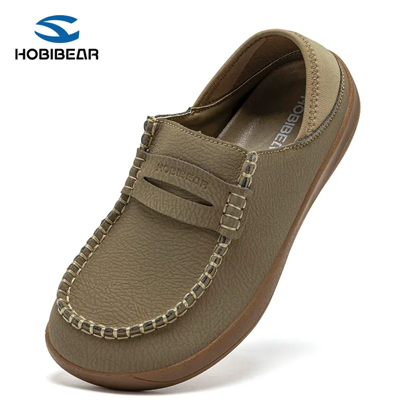 HOBIBEAR Women's Wide Fit Walking Shoes, Comfortable Slip-On Loafers, Lightweight Footwear for All-Season Everyday Wear