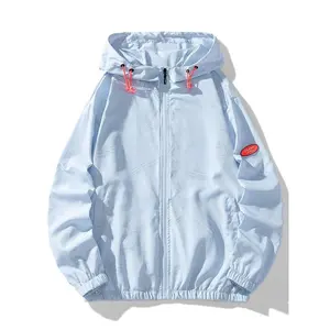 Men's Cartoon Astronaut Print Letter Patched Zip Up Hooded Jacket, Loose Casual Comfortable Breathable Lightweight Long Sleeve Drawstring Coat for Daily Outdoor Wear, Men Clothing for All Seasons