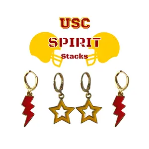 University of Southern California Spirit Earring Stack for Trojans and Women of Troy Game Day